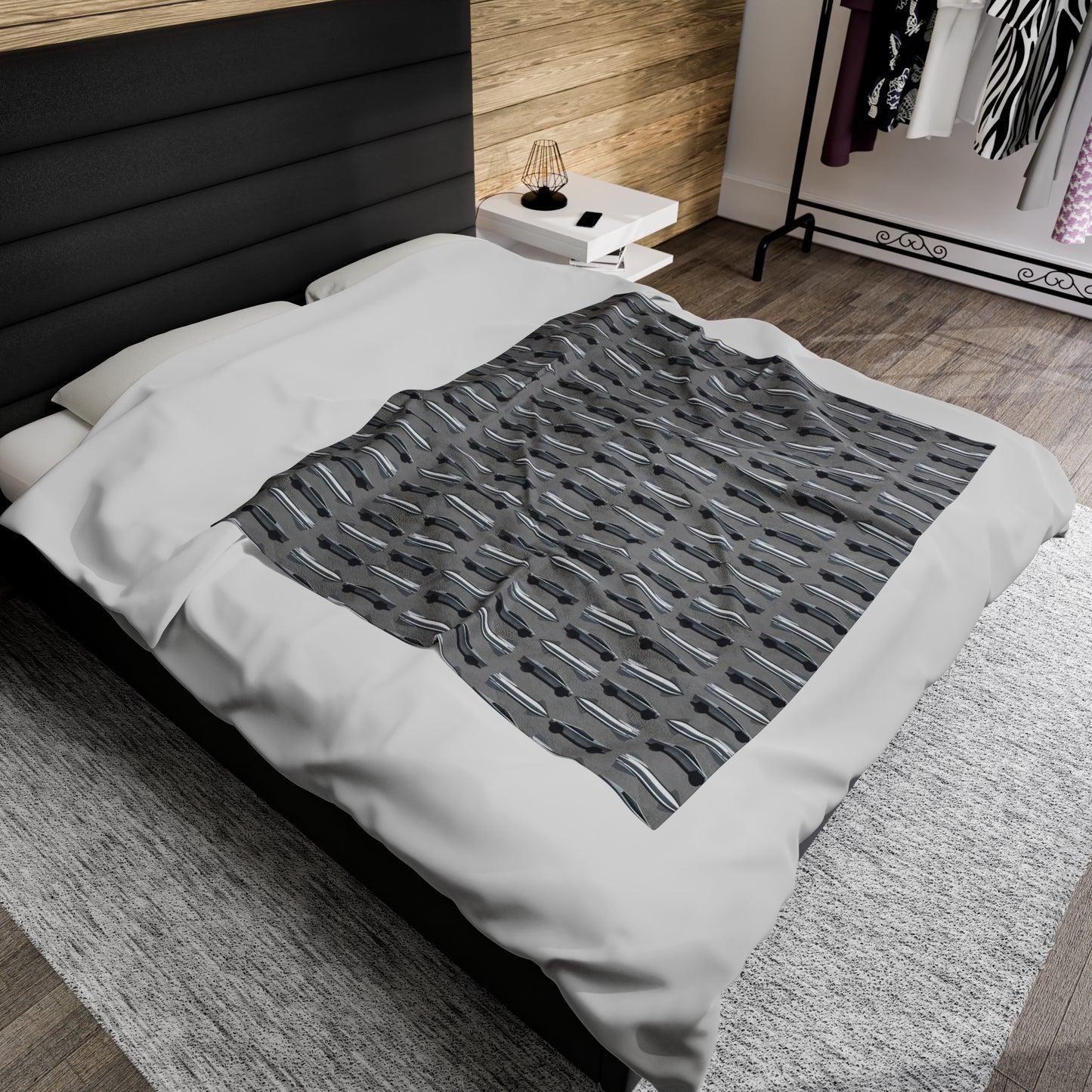 Futuristic Velveteen Plush Blanket