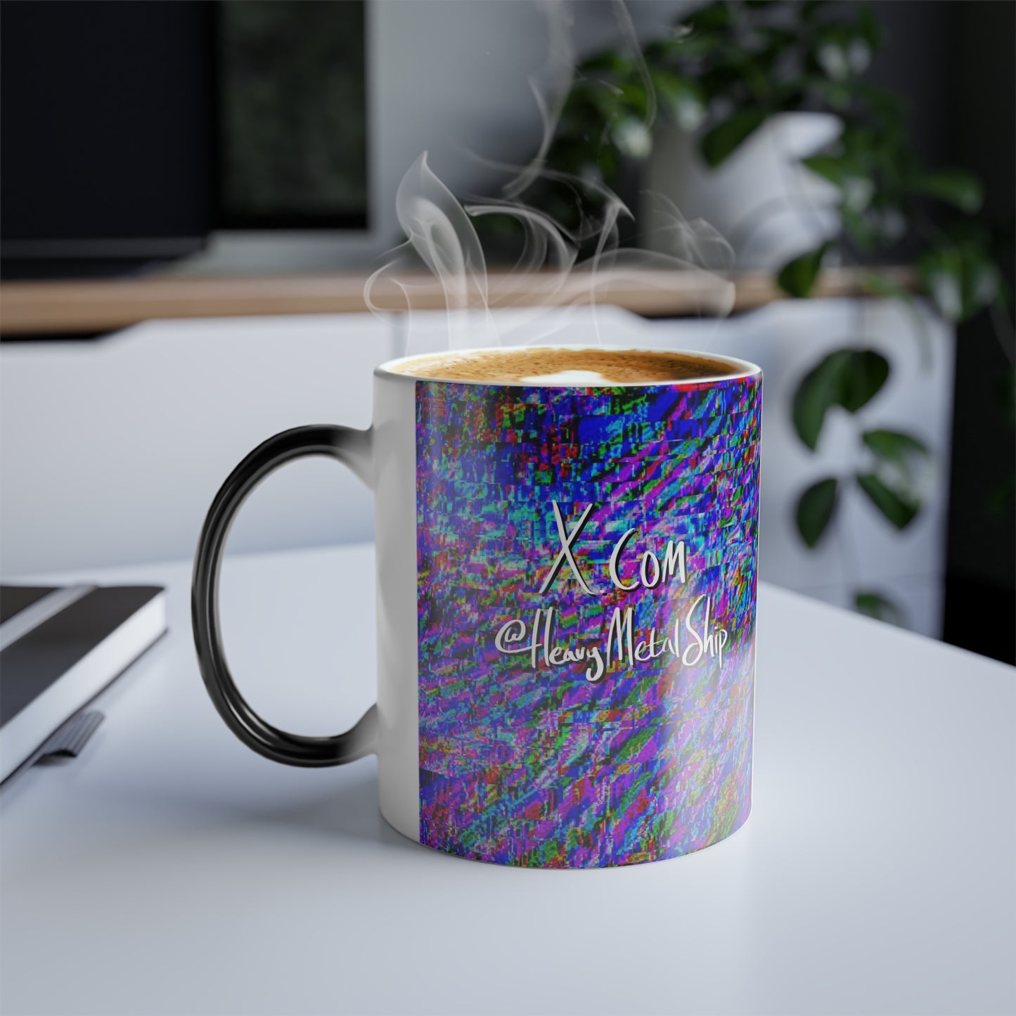 Glitched “Stay Hydrated” Heat Sensitive Mug