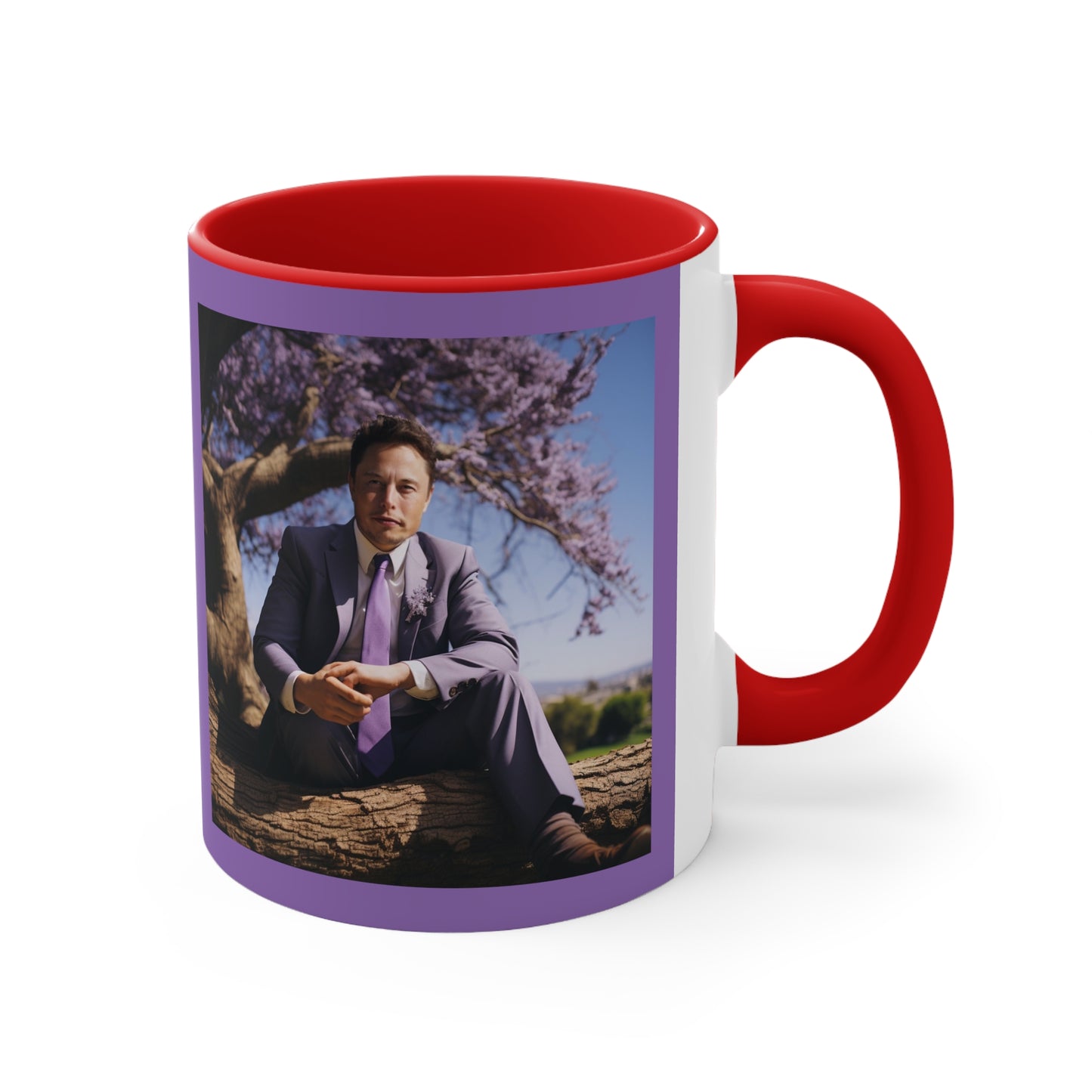 Elon Musk in a Jacaranda Tree 2 - Mug