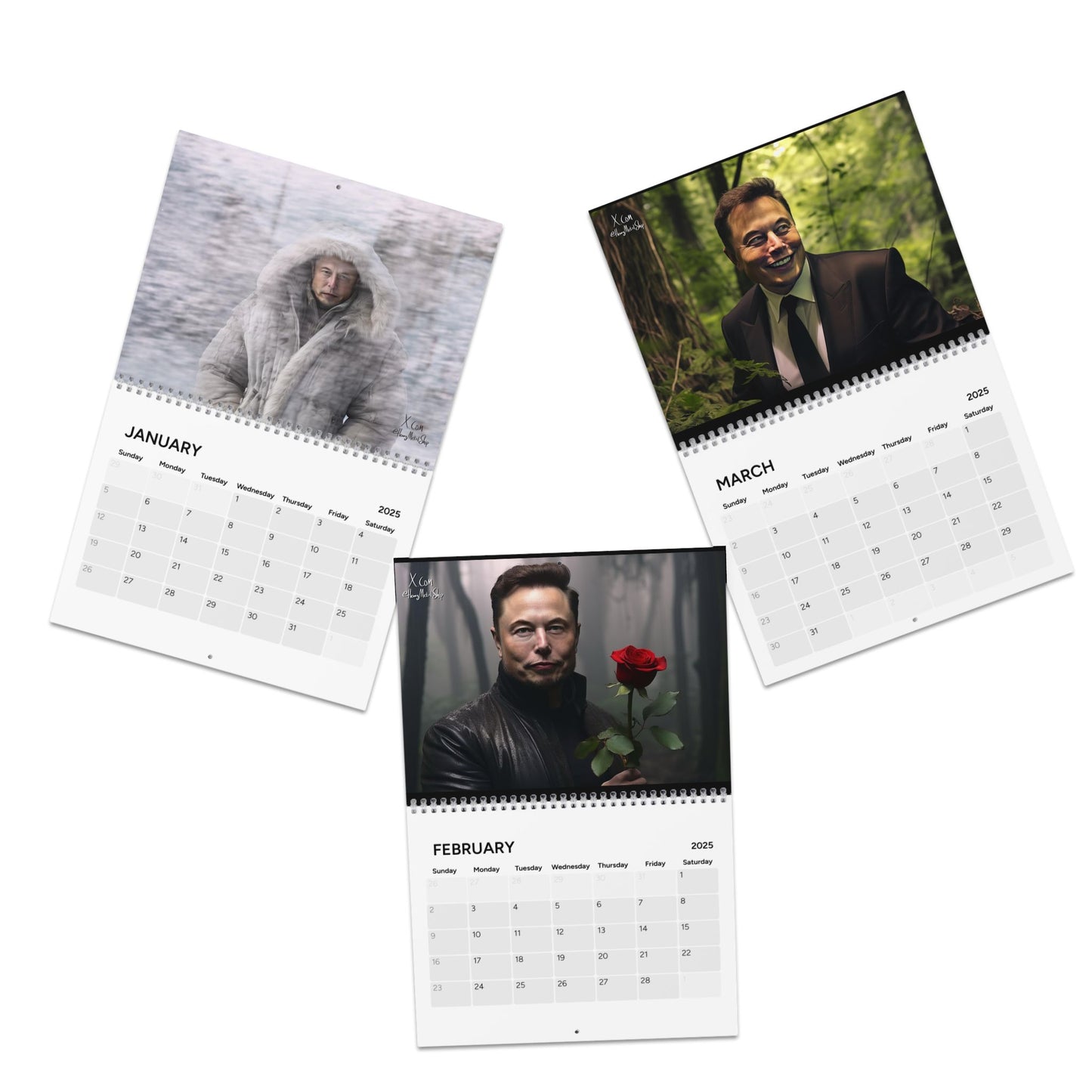 Elon 2025 Wall Calendar