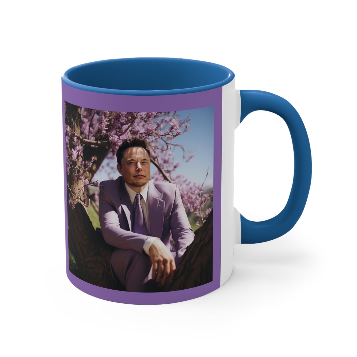 Elon Musk in a Jacaranda Tree 3 - Mug