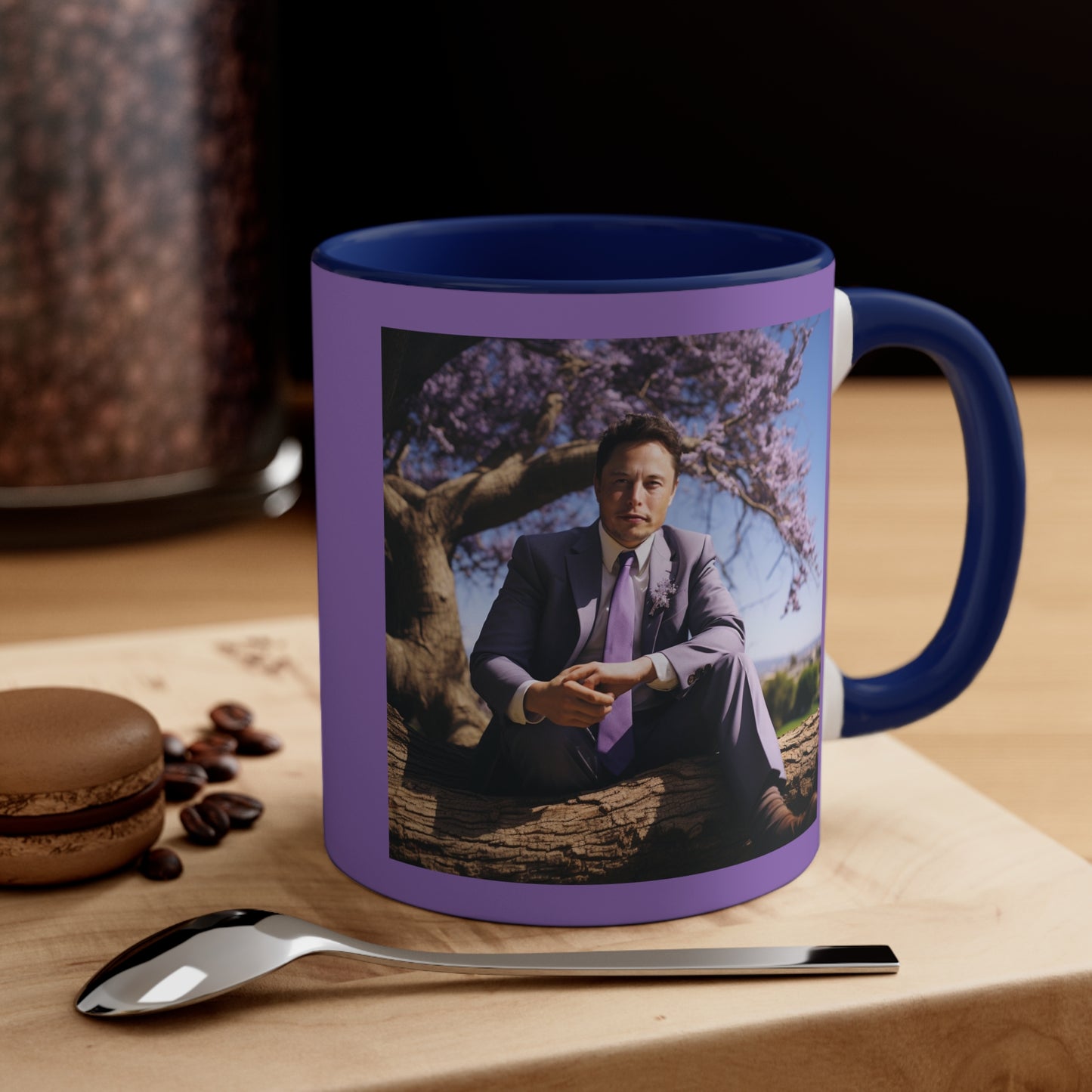 Elon Musk in a Jacaranda Tree 2 - Mug