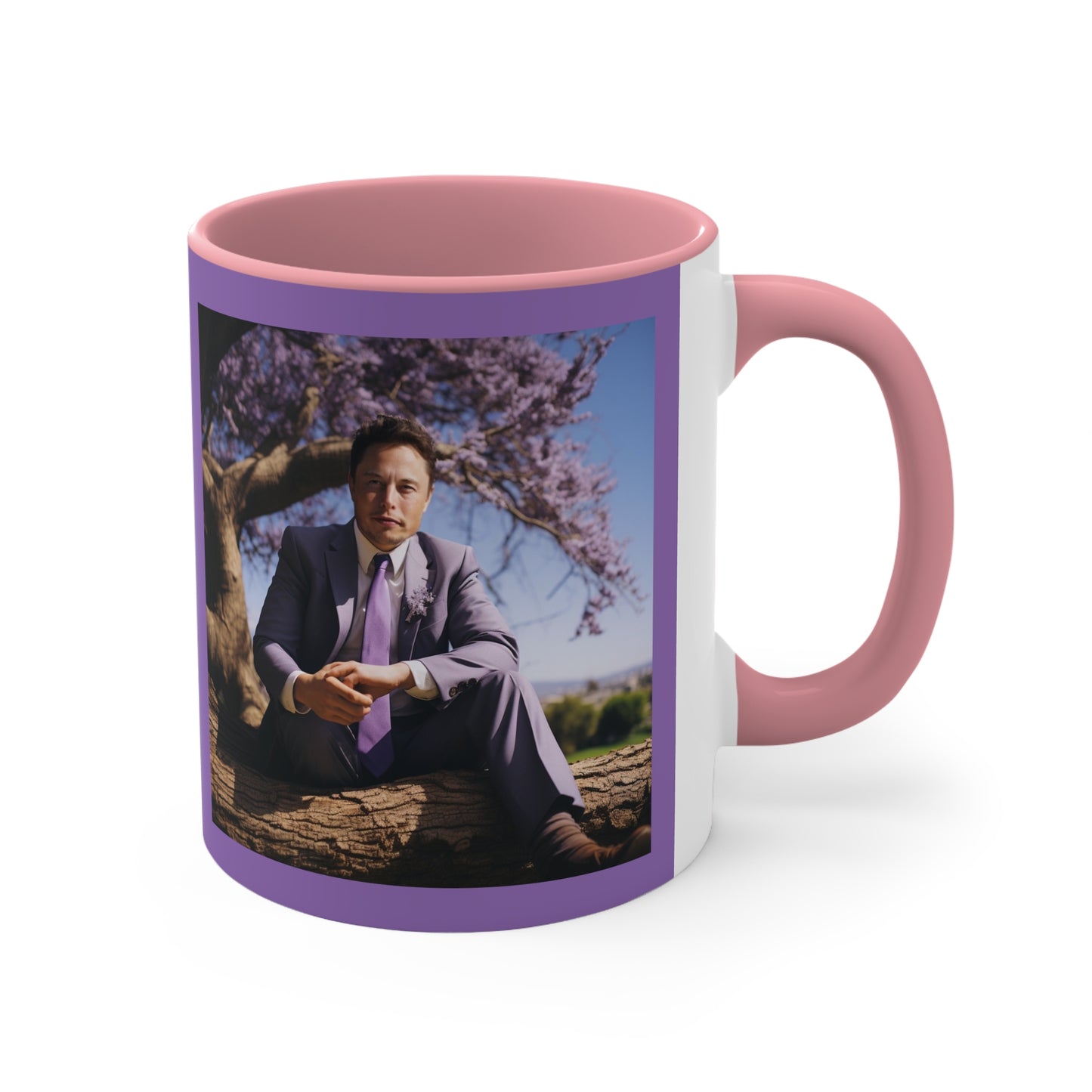 Elon Musk in a Jacaranda Tree 2 - Mug