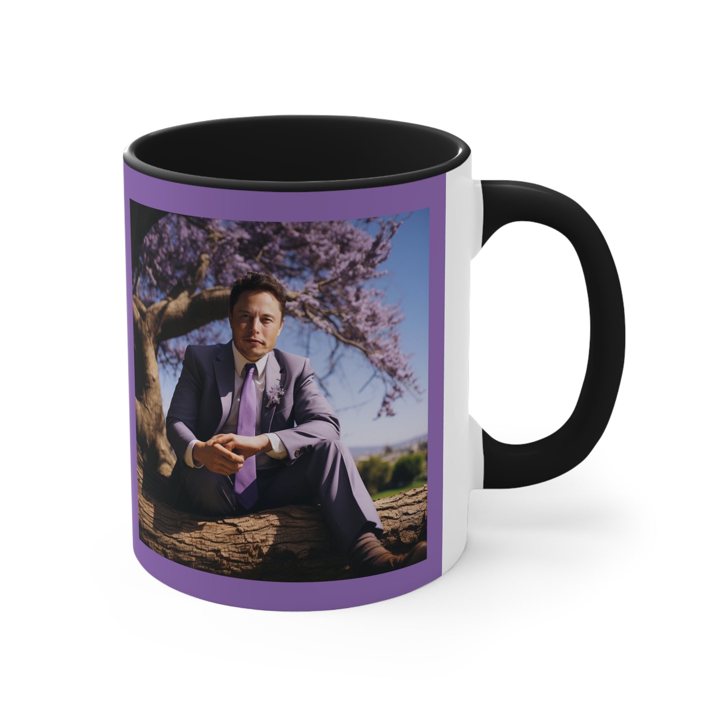 Elon Musk in a Jacaranda Tree 2 - Mug