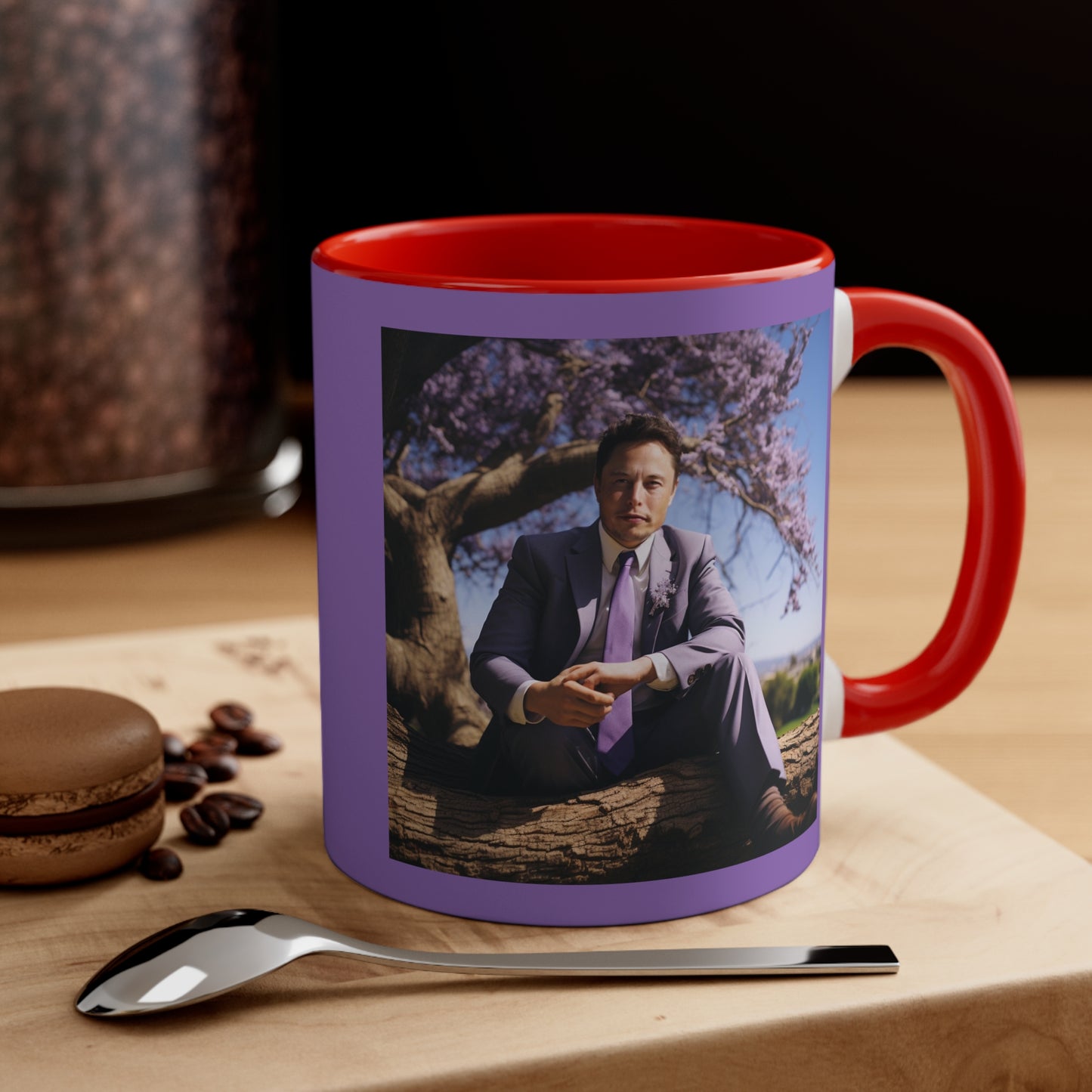 Elon Musk in a Jacaranda Tree 2 - Mug