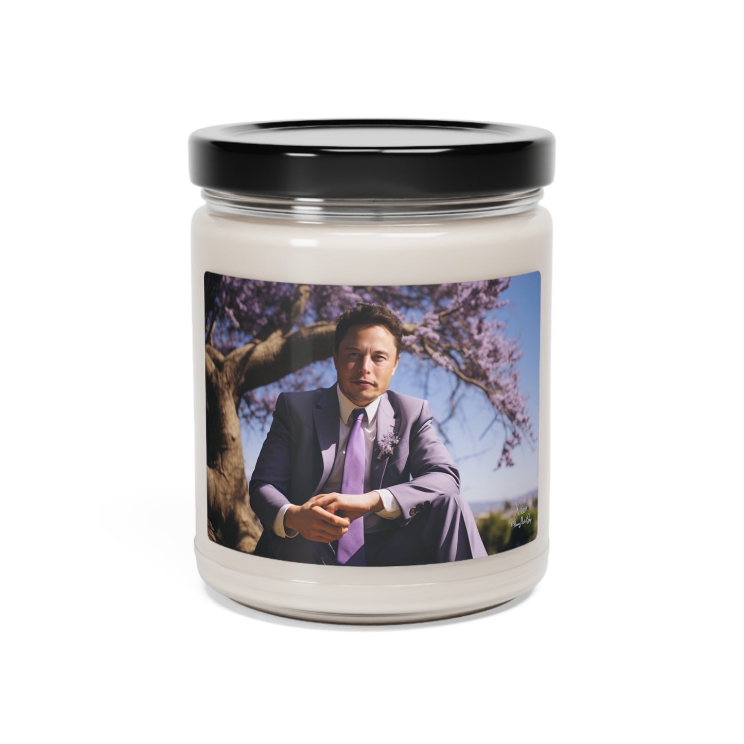 Elon’s “Musk” - Elon Musk in a Jacaranda Tree 1 Candle