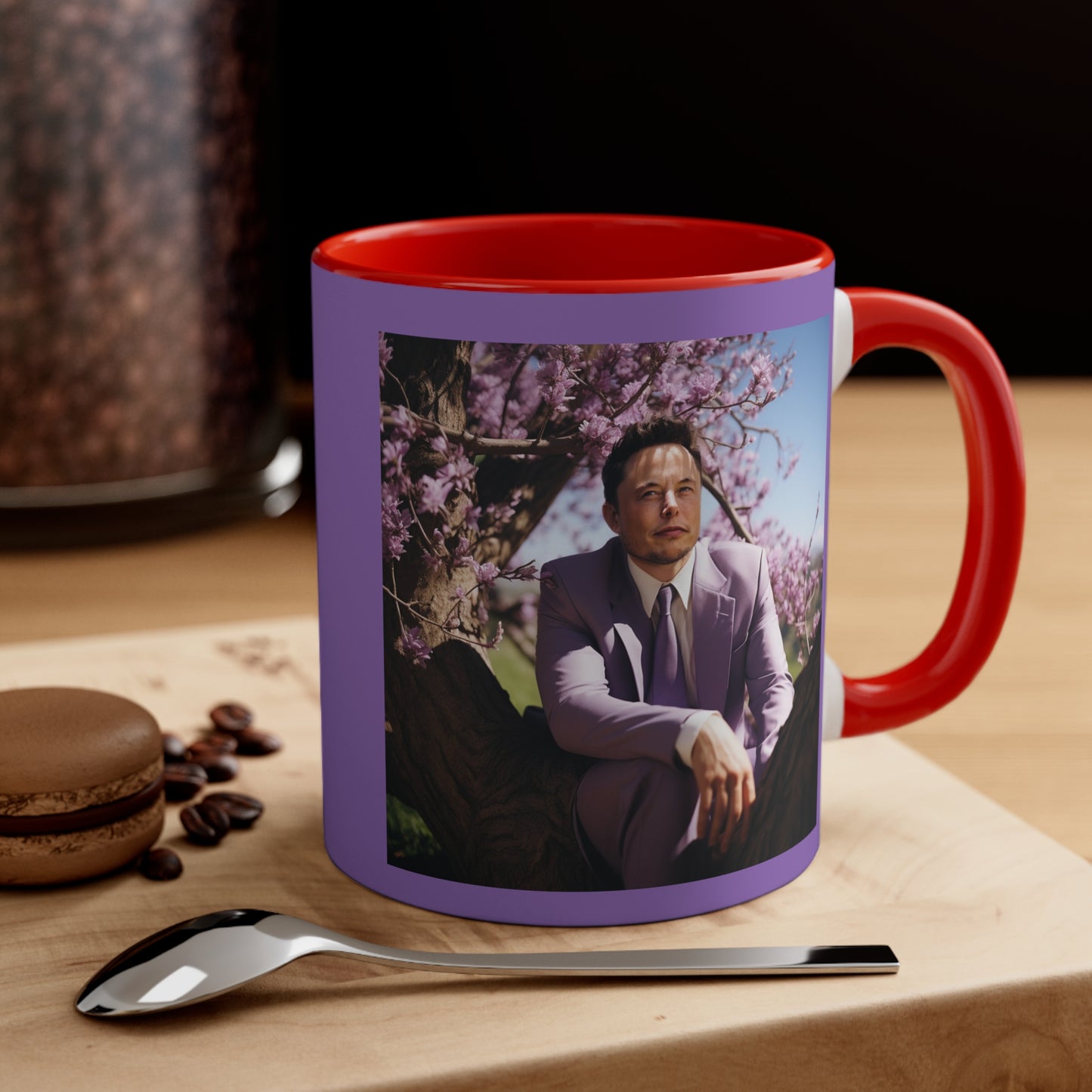 Elon Musk in a Jacaranda Tree 3 - Mug