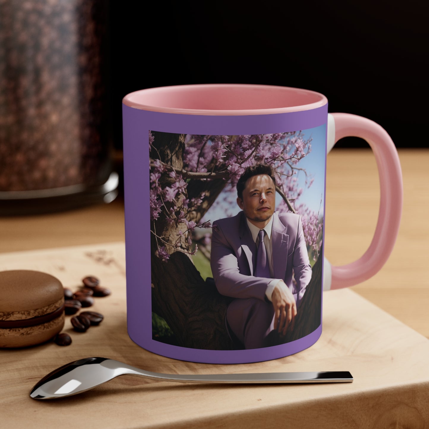 Elon Musk in a Jacaranda Tree 3 - Mug